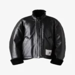 Maison Mihara Yasuhiro Leather Jacket front view