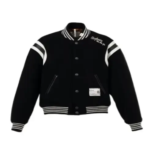 Maison Mihara Yasuhiro Logo-Embroidered Bomber Jacket (2) (1) Maison Mihara Yasuhiro Logo-Embroidered Bomber Jacket front view