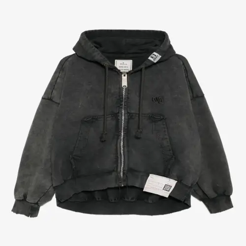Maison Mihara Yasuhiro Logo-Embroidered Hoodie (1) Maison Mihara Yasuhiro Logo-Embroidered Hoodie front view