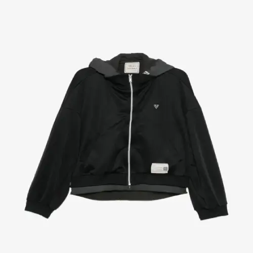 Maison Mihara Yasuhiro Logo-Patch Zip-up Jacket front view