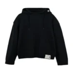 Maison Mihara Yasuhiro Long-Sleeve Hoodie front view in black