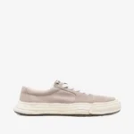 Maison Mihara Yasuhiro Mix Material Low-Top Sneakers front view showcasing the mixed-material design