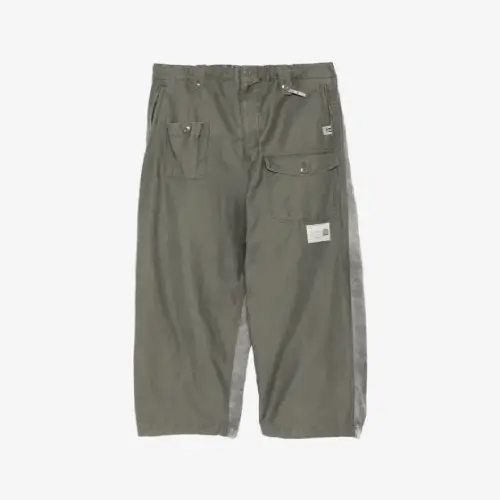 Front view of relaxed patch-pocket cargo pants with utility-inspired detailing