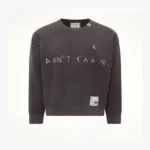 Front view of the Maison Mihara Yasuhiro Printed Sweatshirt in Black featuring its dark colour and printed graphic design.