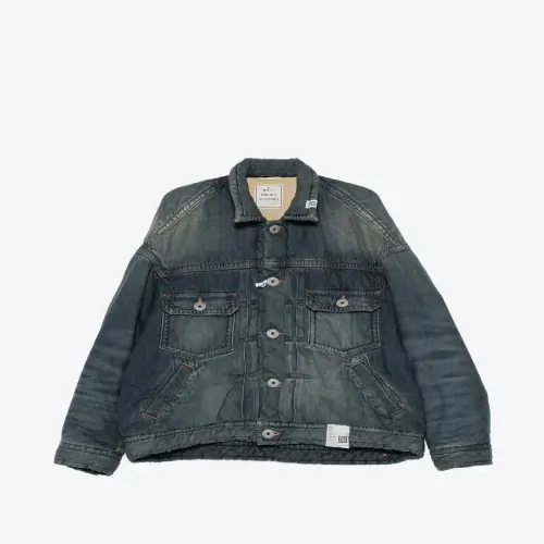 Maison Mihara Yasuhiro puffer denim jacket front view