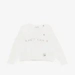 Front view of Maison Mihara Yasuhiro Slogan-Print Cotton Sweatshirt