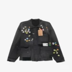 Maison Mihara Yasuhiro sticker print patch detail overshirt front view