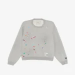 Front view of Maison Mihara Yasuhiro Sticker-Print Sweatshirt