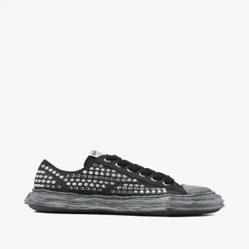 Maison Mihara Yasuhiro Studded Canvas Low-Top Sneakers front view with decorative stud details