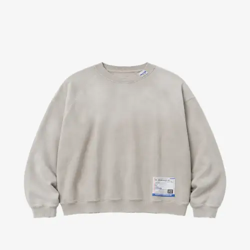 Front view of Maison Mihara Yasuhiro Sun-Faded Like Distressed Sweatshirt