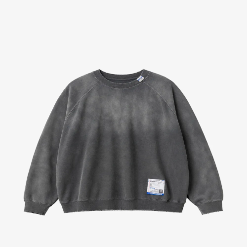 Front view of Maison Mihara Yasuhiro Sun-Faded Like Distressed Sweatshirt