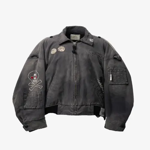 Maison Mihara Yasuhiro sun faded military jacket front view