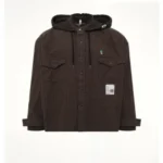 Front view of the Maison Mihara Yasuhiro Sweat Hoodie L/S Shirts in Black showcasing its dark color and overall design.