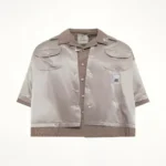 Front view of the Maison Mihara Yasuhiro W-Layered H/S Shirts in Beige.