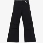 Front view of Maison Mihara Yasuhiro Wide-Leg Cotton Trousers highlighting their relaxed silhouette.