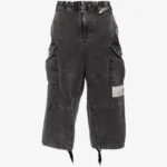 Front view of Maison Mihara Yasuhiro Amateur Sewn Military Trousers highlighting their military-inspired design.